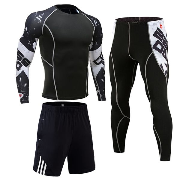men's fitness crossfit suits men compression tracksuit short sleeve t-shirt sets men gyms fitness sportswear breathable tights, Black;blue
men's fitness crossfit suits men compression tracksuit short sleeve t-shirt sets men gyms fitness sportswear breathable tights, Black;blue