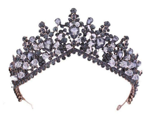 black gray drip crystal 7cm high wedding party pageant prom tiara crown hair pin women accessories headpiece jewelry, Golden;white
black gray drip crystal 7cm high wedding party pageant prom tiara crown hair pin women accessories headpiece jewelry, Golden;white