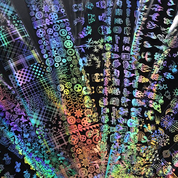 4*20cm/roll holographic nail foil stickers flame dandelion panda bamboo holo transfer decals, Black
4*20cm/roll holographic nail foil stickers flame dandelion panda bamboo holo transfer decals, Black