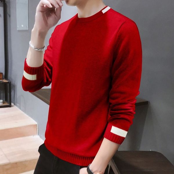 men's cotton brushed and thick sweater korean-style breathable couple's all-match warm round neck pullover sweater fashion, White;black 
men's cotton brushed and thick sweater korean-style breathable couple's all-match warm round neck pullover sweater fashion, White;black