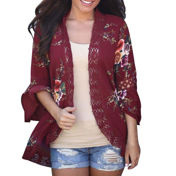 2019 winter new fashion slim women lace floral open cape casual coat loose blouse kimono jacket cardigan z730, Black;brown
2019 winter new fashion slim women lace floral open cape casual coat loose blouse kimono jacket cardigan z730, Black;brown