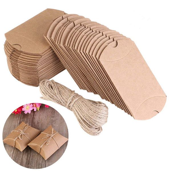 100pcs/set cute kraft paper pillow favor box wedding party favour gift candy boxes home party birthday supplies high quality
100pcs/set cute kraft paper pillow favor box wedding party favour gift candy boxes home party birthday supplies high quality