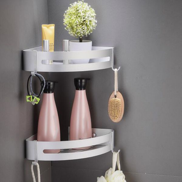 single layer punch space aluminum basket for bathroom wall-mounted storage towel rack with hook
single layer punch space aluminum basket for bathroom wall-mounted storage towel rack with hook