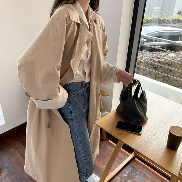 2019 fashion trench coat for women solid color casual wind cuffs fleece thin temperament trench coats yl071, Tan;black
2019 fashion trench coat for women solid color casual wind cuffs fleece thin temperament trench coats yl071, Tan;black