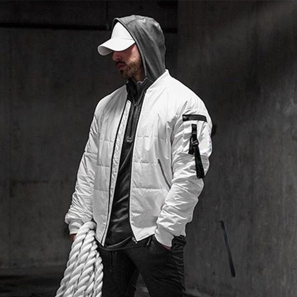 men warm cotton-padded clothes muscle fitness trendy casual coat winter personality pocket sleeves cotton-padded jacket, Black
men warm cotton-padded clothes muscle fitness trendy casual coat winter personality pocket sleeves cotton-padded jacket, Black