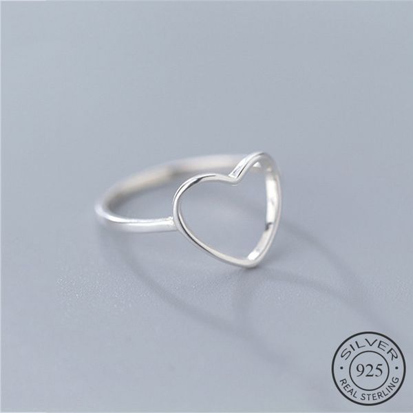 925 sterling silver minimalist ring for women wedding hollow heart fashion jewelry cute valentine's day gift, Golden;silver
925 sterling silver minimalist ring for women wedding hollow heart fashion jewelry cute valentine's day gift, Golden;silver