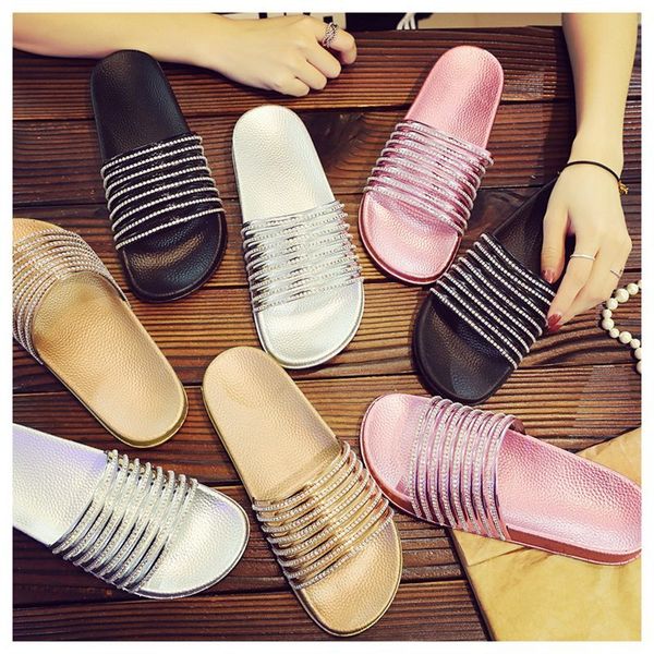 women summer slippers crystal open toe beach slides slip on flip flops women casual flat shoes platform female, Black
women summer slippers crystal open toe beach slides slip on flip flops women casual flat shoes platform female, Black