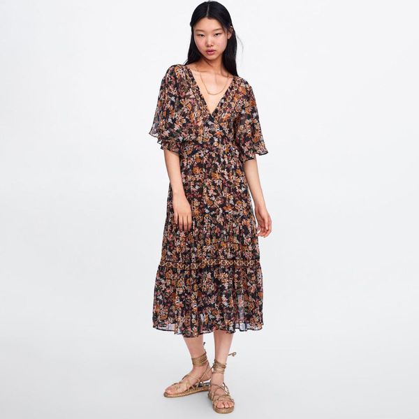 jastie vintage floral print dress short sleeve flowing v-neck dresses women casual boho midi dress hippie beach chiffon dresses, Black;gray
jastie vintage floral print dress short sleeve flowing v-neck dresses women casual boho midi dress hippie beach chiffon dresses, Black;gray