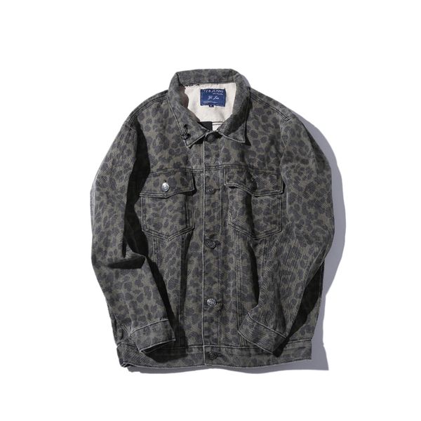 men's jackets leopard denim jacket fashion ribbon streetwear hip hop jeans harajuku oversized for male, Black;brown
men's jackets leopard denim jacket fashion ribbon streetwear hip hop jeans harajuku oversized for male, Black;brown