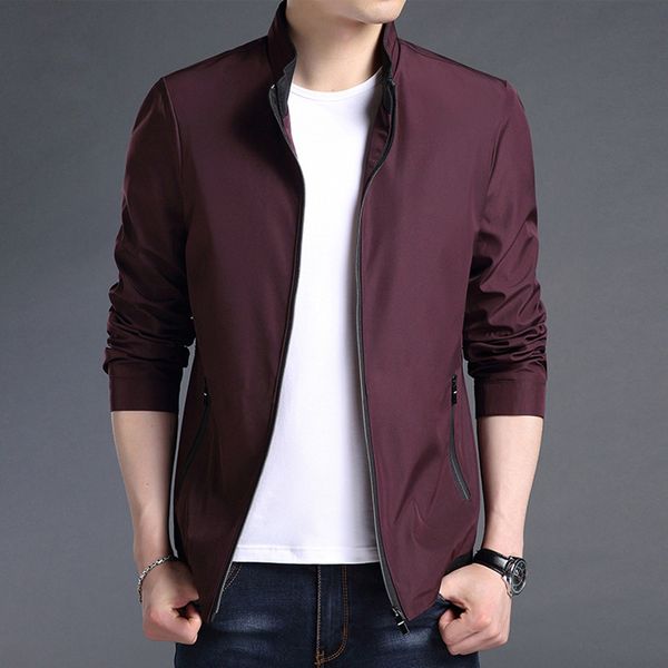 2020 new style men business stand collar thin jacket youth casual autumn solid color zipper jacket, Black;brown
2020 new style men business stand collar thin jacket youth casual autumn solid color zipper jacket, Black;brown