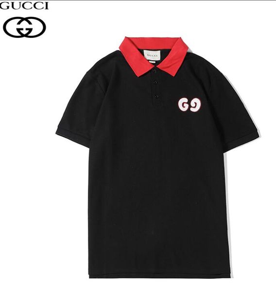 cotton short sleeve t-shirt men's style loose embroidery casual fashion youth trend plain color t-shirt lapels, White
cotton short sleeve t-shirt men's style loose embroidery casual fashion youth trend plain color t-shirt lapels, White