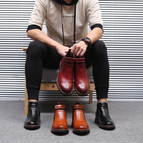 mens walking shoes men's boots ankle boots big size 38-48 male british style boot pu leather booties man footwear, Black
mens walking shoes men's boots ankle boots big size 38-48 male british style boot pu leather booties man footwear, Black