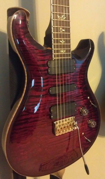 custom reed smith flame maple purple electric guitar 3 pickups white mop birds inlay tremolo bridge gold hardware
custom reed smith flame maple purple electric guitar 3 pickups white mop birds inlay tremolo bridge gold hardware
