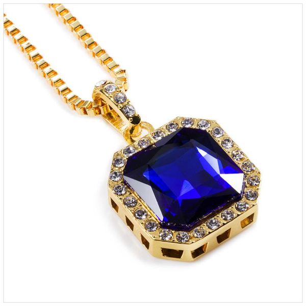 pendant necklaces fashion bling iced out ruby chain 14k gold square red black blue green white 75cm necklace, Silver
pendant necklaces fashion bling iced out ruby chain 14k gold square red black blue green white 75cm necklace, Silver