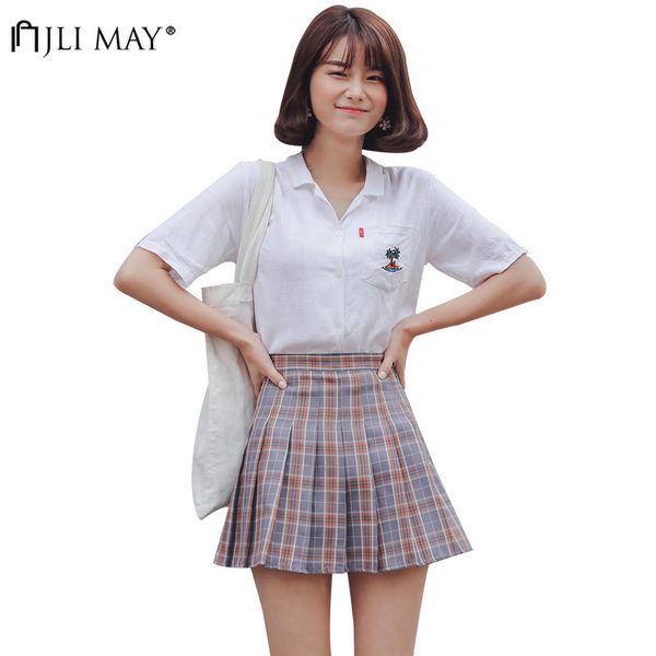 jli may high waist blue pleated skirts girls harajuku skirt solid plaid a-line mini japan korean style school uniform women, Black
jli may high waist blue pleated skirts girls harajuku skirt solid plaid a-line mini japan korean style school uniform women, Black