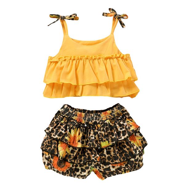 0-18m summer baby girl clothes set sleeveless ruffles vest +floral leopard print shorts 2pcs, White
0-18m summer baby girl clothes set sleeveless ruffles vest +floral leopard print shorts 2pcs, White