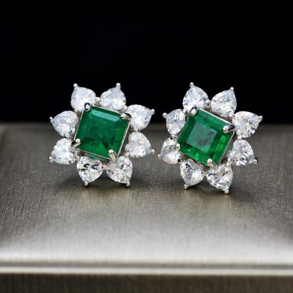 square green cz silver sterling flower stud earring for women 100% silver 925 jewelry, Golden;silver
square green cz silver sterling flower stud earring for women 100% silver 925 jewelry, Golden;silver