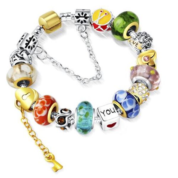 2019 luxury women bracelet european and american fashionable colored glass bead bracelet handmade golden beaded bracelet, Black
2019 luxury women bracelet european and american fashionable colored glass bead bracelet handmade golden beaded bracelet, Black