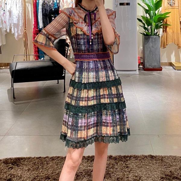 2020 summer new dresses women temperament elegant vintage patchwork lace party dress, White;black
2020 summer new dresses women temperament elegant vintage patchwork lace party dress, White;black