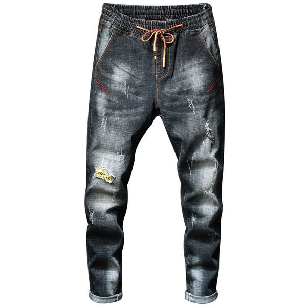 mens fashion ripped jeans pants with holes distressed denim trousers for male drawstring elastic waist straight fit, Blue
mens fashion ripped jeans pants with holes distressed denim trousers for male drawstring elastic waist straight fit, Blue