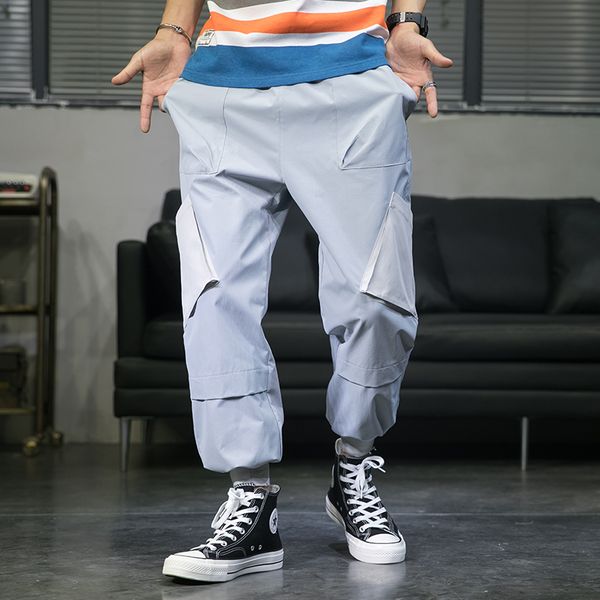 men's side pockets cargo harem pants 2020 hip hop casual male joggers trousers fashion loose streetwear pants dropshipping, Black
men's side pockets cargo harem pants 2020 hip hop casual male joggers trousers fashion loose streetwear pants dropshipping, Black