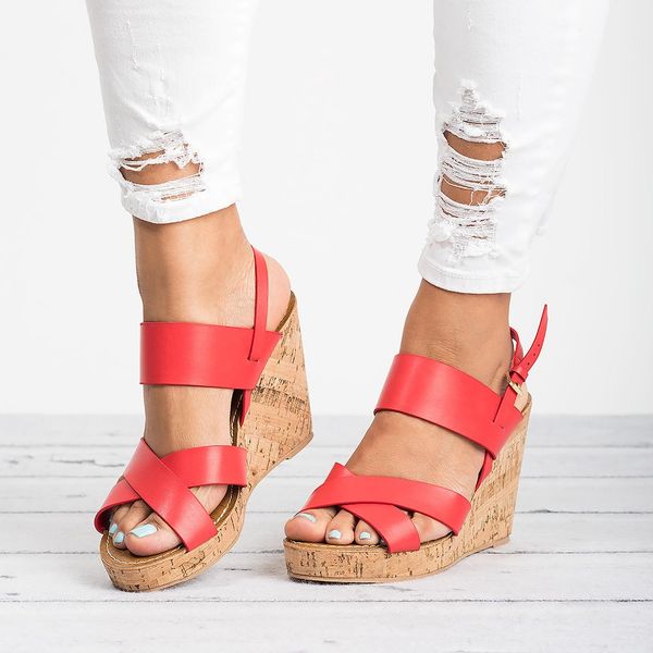 women sandals cross cut-outs women shoes fashion platform sandals solid wedge office high platform summer shoes, Black
women sandals cross cut-outs women shoes fashion platform sandals solid wedge office high platform summer shoes, Black