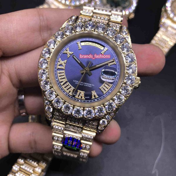 prong set diamond wristwatch men's hip hop fashion watch blue face gold stainless steel diamond watch automatic mechanical watches, Slivery;brown
prong set diamond wristwatch men's hip hop fashion watch blue face gold stainless steel diamond watch automatic mechanical watches, Slivery;brown