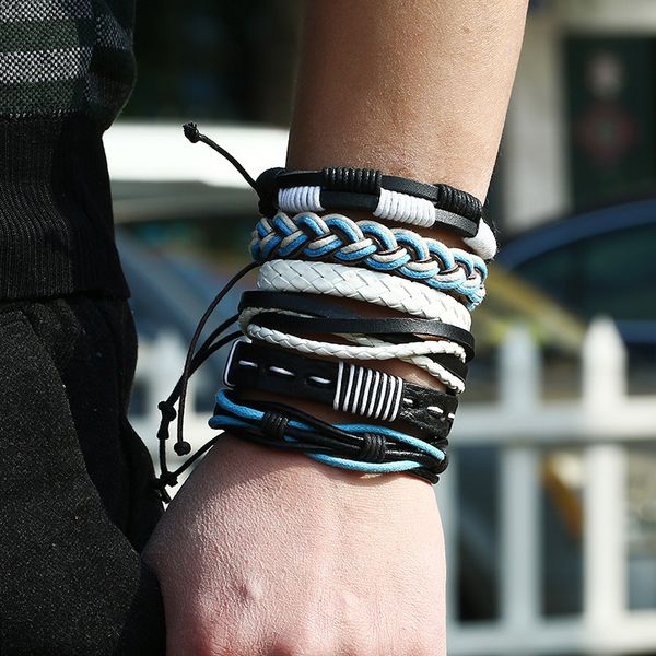 6 pcs/set jewelry personality handmade woven adjustable bracelet european and american men women fashion accessories, Golden;silver
6 pcs/set jewelry personality handmade woven adjustable bracelet european and american men women fashion accessories, Golden;silver