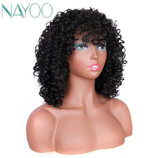 nayoo hair natural black synthetic wigs for women black mixed brown wig short afro kinky curly wig heat resistant fiber
nayoo hair natural black synthetic wigs for women black mixed brown wig short afro kinky curly wig heat resistant fiber