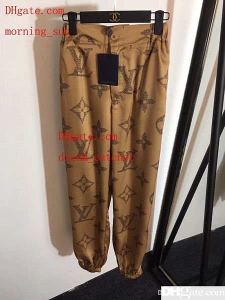 high end women technical jersey motif printed pants casual relaxed pants two colors active runway trousers, Black;white
high end women technical jersey motif printed pants casual relaxed pants two colors active runway trousers, Black;white