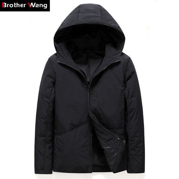 2019 winter new men's warm white duck down down jacket fashion casual hooded thick warm parka and coats male brand clothing, Black 
2019 winter new men's warm white duck down down jacket fashion casual hooded thick warm parka and coats male brand clothing, Black