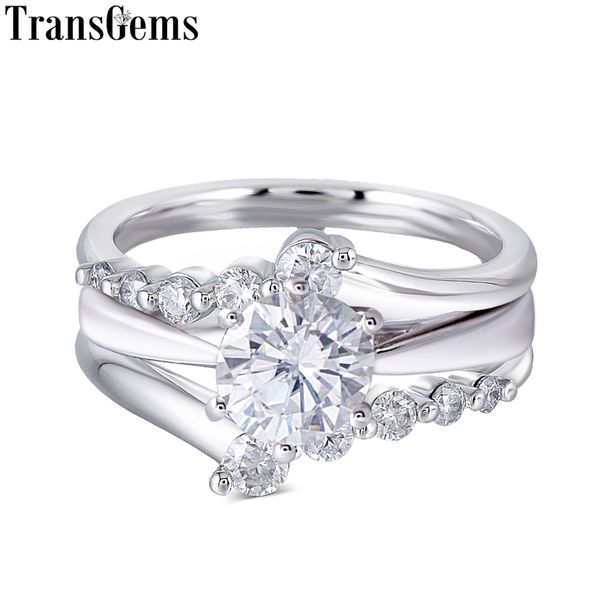 transgems solid 14k white gold center 1ct carat 6.5mm f color moissanite engagement bridal set with moissanite accents 2 piece y19061203, Slivery;golden
transgems solid 14k white gold center 1ct carat 6.5mm f color moissanite engagement bridal set with moissanite accents 2 piece y19061203, Slivery;golden