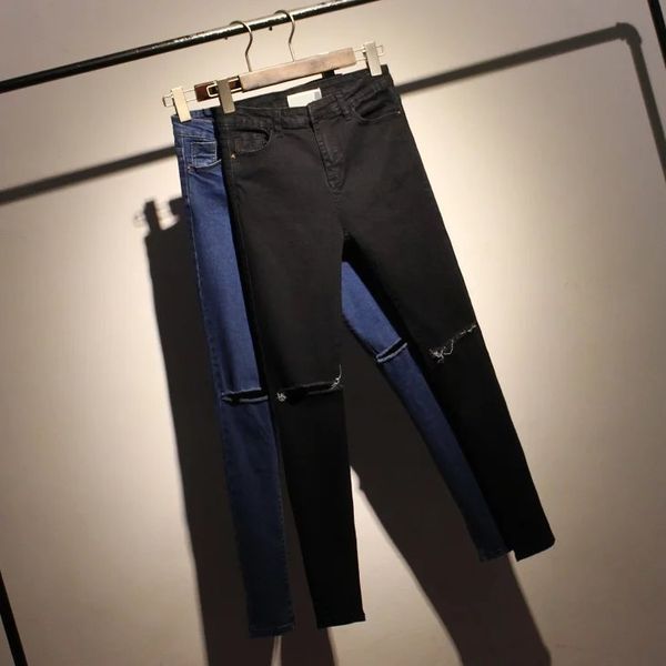 jeans women's ninth pants black and white with pattern elasticity korean-style slimming students spring and summer skinny trouse, Blue
jeans women's ninth pants black and white with pattern elasticity korean-style slimming students spring and summer skinny trouse, Blue