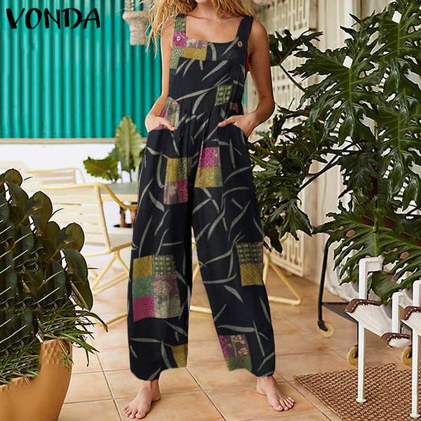 vonda summer overalls 2020 women sleeveless party rompers plus size vintage printed jumpsuits with pockets femme playsuits, Black;white
vonda summer overalls 2020 women sleeveless party rompers plus size vintage printed jumpsuits with pockets femme playsuits, Black;white