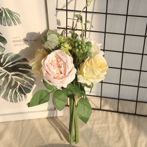 new 1 bouquet silk flowers rose peony artificial flower for wedding home decoration fake flowers decorative
new 1 bouquet silk flowers rose peony artificial flower for wedding home decoration fake flowers decorative