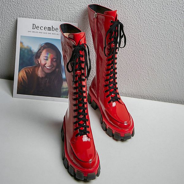 women genuine leather boots platform flat with women mid calf boots fashion cross tied zipper short black red
women genuine leather boots platform flat with women mid calf boots fashion cross tied zipper short black red