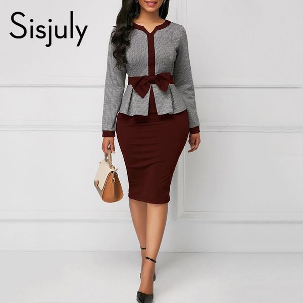 sisjuly women dress bodycon winter bowknot sheath long sleeve office ladies color block patchwork elegant chic dresses girl, Black;gray
sisjuly women dress bodycon winter bowknot sheath long sleeve office ladies color block patchwork elegant chic dresses girl, Black;gray