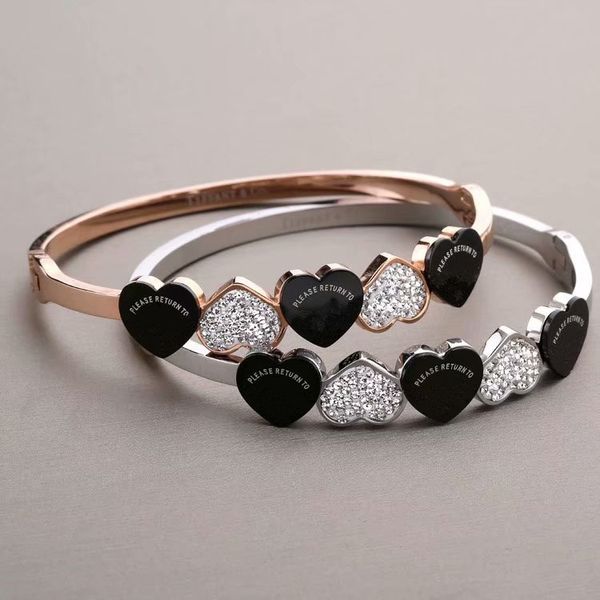 2019 designer jewelry women bracelets fashion love bracelet stainless steel full drill open bangle bracelet, Black
2019 designer jewelry women bracelets fashion love bracelet stainless steel full drill open bangle bracelet, Black
