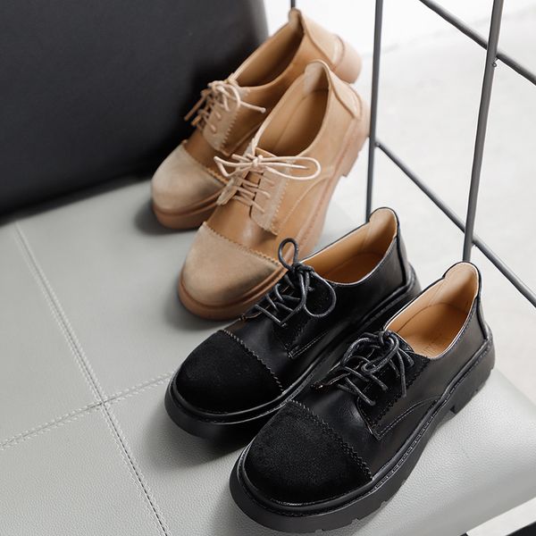 brand oxfords women patchwork suede creepers british lace-up platform girls shoes student mixed colors flats espadrilles, Black
brand oxfords women patchwork suede creepers british lace-up platform girls shoes student mixed colors flats espadrilles, Black