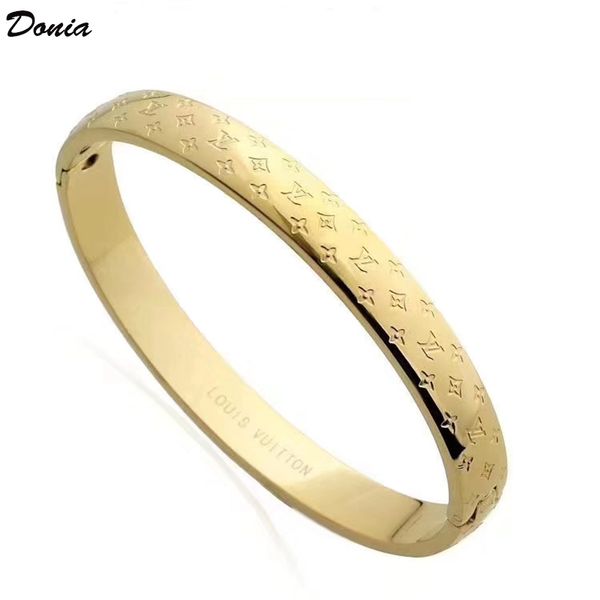 donia jewelry luxury european and american fashion letter exaggeration four color titanium steel bracelet party birthday gift, Black
donia jewelry luxury european and american fashion letter exaggeration four color titanium steel bracelet party birthday gift, Black