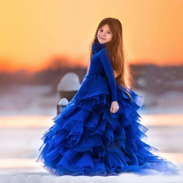 2020 royal blue ball gown pageant dresses high neck long sleeve ruffles tiered bottom pageant gown tulle party gowns for child, White;red
2020 royal blue ball gown pageant dresses high neck long sleeve ruffles tiered bottom pageant gown tulle party gowns for child, White;red