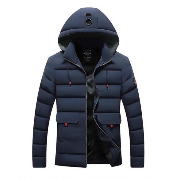 a16 men's autumn and winter hooded cotton coat fashion men's cotton jacket thickened plus velvet warm jacket, Black
a16 men's autumn and winter hooded cotton coat fashion men's cotton jacket thickened plus velvet warm jacket, Black