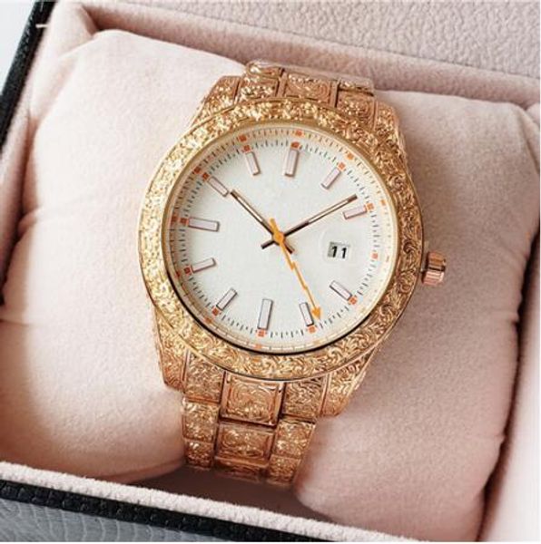 quartz watches brand luxury man women watch diamond 41mm gold watch auto date stainless steel black dress watches gift watch, Slivery;brown
quartz watches brand luxury man women watch diamond 41mm gold watch auto date stainless steel black dress watches gift watch, Slivery;brown