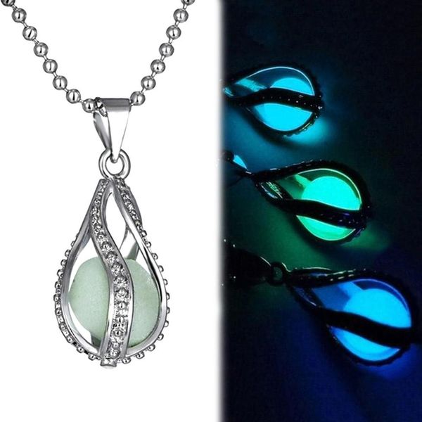 2pcs/set hollow spiral teardrop luminous beads pendant necklace women jewelry new, Silver
2pcs/set hollow spiral teardrop luminous beads pendant necklace women jewelry new, Silver