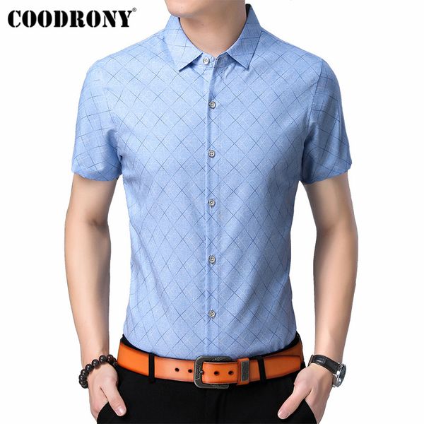 coodrony men shirt social business casual shirts 2019 summer new arrival streetwear plaid slim fit short sleeve shirt men s96050, White;black
coodrony men shirt social business casual shirts 2019 summer new arrival streetwear plaid slim fit short sleeve shirt men s96050, White;black