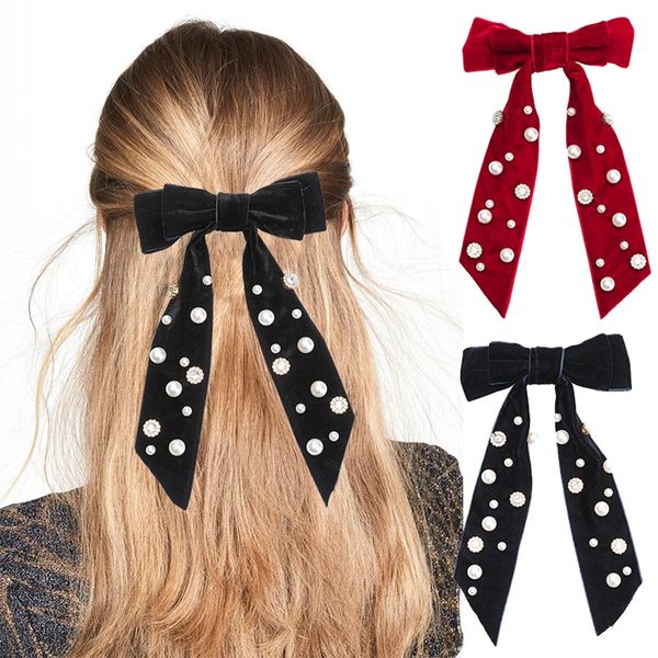 haimeikang fashion pearl rhinestone hair clip women knotting bow velvet hairpin headdress solid color shiny hair accessories
haimeikang fashion pearl rhinestone hair clip women knotting bow velvet hairpin headdress solid color shiny hair accessories