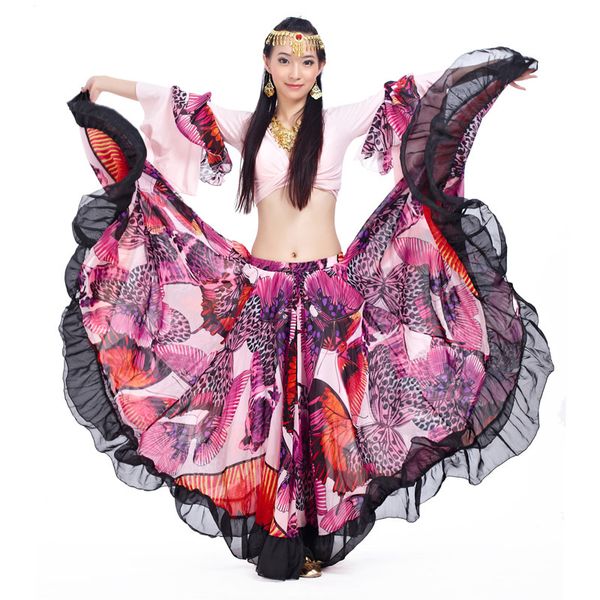 stage wear women belly dance chiffon tribal bohemia gypsy 2 pieces setlong skirt full circle dress and top, Black;red
stage wear women belly dance chiffon tribal bohemia gypsy 2 pieces setlong skirt full circle dress and top, Black;red