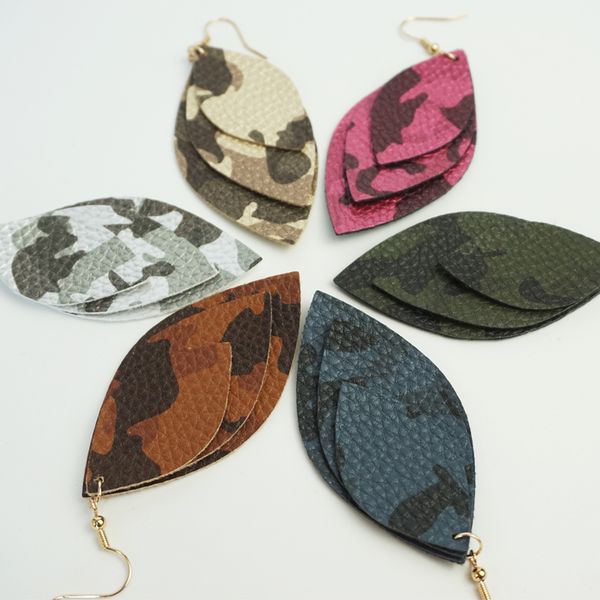 faux leahter earrings for women three layers horse eye fusiform camouflage pattern leahter light weight colorful cool jewelry drop shipping, Silver
faux leahter earrings for women three layers horse eye fusiform camouflage pattern leahter light weight colorful cool jewelry drop shipping, Silver
