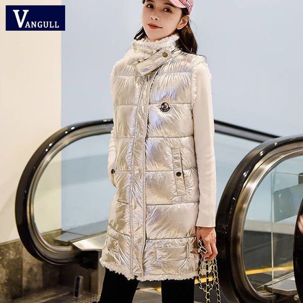 vangull winter plus velvet vest sliver sleeveless zipper cardigan vest 2019 new autumn women thicken long lamb loose vests, Black;white
vangull winter plus velvet vest sliver sleeveless zipper cardigan vest 2019 new autumn women thicken long lamb loose vests, Black;white