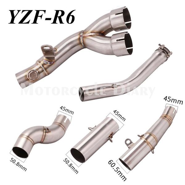 for yzf r6 yzf-r6 1998-2020 motorcycle exhaust racing modified escape moto connection middle link system pipe 51mm 60mm
for yzf r6 yzf-r6 1998-2020 motorcycle exhaust racing modified escape moto connection middle link system pipe 51mm 60mm
